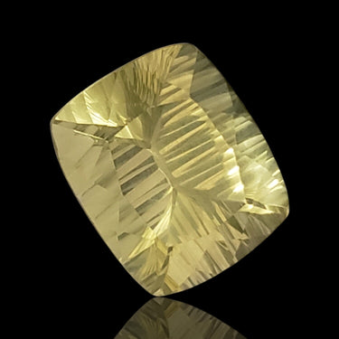 23.5Ct Natural Lemon Citrine Concave Cut Faceted. No flat base. Size- approx. 20x17x12mm